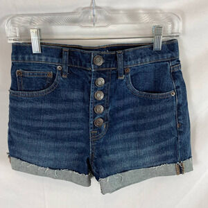 Gap Jeans Button Fly Dark Wash Jean Shorts size 26